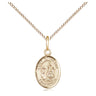14kt Gold Filled St. Catherine of Siena Patron Saint Medal Necklace 1/2 x 1/4 inch on 18 inch chain by Bliss