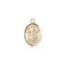 14kt Solid Gold St Catherine of Siena Patron Saint Medal Pendant 1/2 inch by Bliss Manufacturing