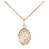 14kt Gold Filled St. Katharine Drexel Patron Saint Medal Necklace 1/2 x 1/4 with 18 Inch Chain by Bliss