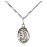 Small sterling silver St. Cecilia patron saint medal necklace 18 inch chain by Bliss Manufacturing