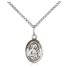 Small sterling silver St. Camillus of Lellis patron saint medal necklace 18 inch chain by Bliss
