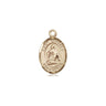14kt Solid Gold Small St. Charles Borromeo Patron Saint Medal Pendant 1/2 x 1/4 inch Handcrafted by Bliss