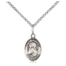 Sterling Silver St. Dorothy Patron Saint Medal Necklace 1/2 inch by 1/4 inch on 18 inch chain by Bliss