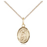 14kt Gold Filled St. Daniel Patron Saint Medal Necklace 1/2 inch by 1/4 inch on 18 inch chain by Bliss