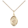 14kt Gold Filled St. Jane of Valois Patron Saint Medal Necklace 1/2 x 1/4 inch with 18 inch Chain by Bliss
