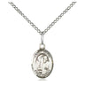 Small Sterling Silver St. Elmo Patron Saint Medal Necklace with 18 inch Chain by Bliss Manufacturing