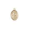 14kt Solid Gold St. Dymphna patron saint medal pendant 1/2 inch by 1/4 inch handcrafted by Bliss USA