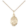 Small 14kt Gold Filled St. Elizabeth of Hungary Patron Saint Medal Necklace 1/2x1/4 18 Inch Chain Bliss