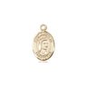 Small 14kt Solid Gold St. Elizabeth of Hungary Patron Saint Medal Pendant 1/2 x 1/4 inch by Bliss
