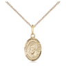 Gold Filled St. Francis de Sales patron saint medal necklace 1/2 inch by 1/4 inch on 18 inch chain by Bliss