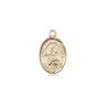 Small 14kt solid gold St. Francis Xavier patron saint medal pendant, 1/2 x 1/4 inch, Bliss