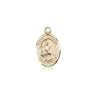 14kt Solid Gold St. Gerard Majella Patron Saint Medal Pendant 1/2 x 1/4 inches by Bliss Manufacturing