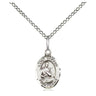 Small Sterling Silver St. Gerard Majella Patron Saint Medal Necklace 1/2 x 1/4 inch with 18 inch Chain by Bliss