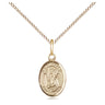 14kt Gold Filled St. Helen patron saint medal necklace 1/2 x 1/4 with 18 inch curb chain by Bliss Manufacturing