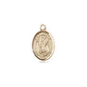 Small 14kt Solid Gold St. Helen Medal Pendant 1/2 x 1/4 inches handcrafted by Bliss Manufacturing USA