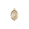 Small 14kt Solid Gold St. Hubert Medal Pendant 1/2 x 1/4 inches handcrafted by Bliss Manufacturing USA