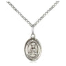 Sterling Silver St. Henry II Small Patron Saint Medal Necklace 1/2 x 1/4 inch with 18 inch Chain by Bliss