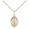 Gold Filled St. Gregory the Great Catholic patron saint medal necklace, 1/2 inch pendant on 18 inch chain, handcrafted by Bliss Manufacturing USA