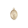 14kt Solid Gold Small St. Gregory the Great Medal Pendant 1/2 x 1/4 inches Handcrafted by Bliss