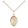 14kt Gold Filled St. Isidore of Seville patron saint medal necklace, 1/2 x 1/4 inch pendant on 18 inch chain by Bliss Manufacturing USA