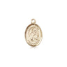 14kt Solid Gold Small St. Isidore of Seville Medal Pendant 1/2 x 1/4 inch by Bliss Manufacturing
