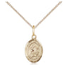 14kt Gold Filled St. Jason Patron Saint Medal Necklace 1/2 x 1/4 inch with 18 inch Chain by Bliss