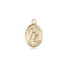 14kt Solid Gold St. Lucia of Syracuse patron saint medal pendant 1/2 x 1/4 inches by Bliss