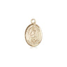 14kt Solid Gold St. Lazarus Small Patron Saint Medal Pendant 1/2 x 1/4 inches by Bliss