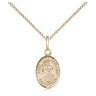 14kt gold filled St. Maria Faustina patron saint medal necklace with 18 inch chain by Bliss Manufacturing