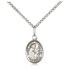 Small Sterling Silver St. Mary Magdalene Patron Saint Medal Necklace 1/2 x 1/4 inch with 18 inch chain by Bliss
