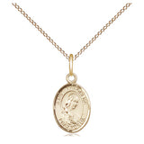 Small 14kt Gold Filled St. Philomena Patron Saint Medal Necklace 1/2 x 1/4 inch with 18 inch Chain by Bliss