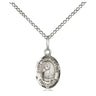 Sterling Silver St. Bonaventure small patron saint medal necklace 1/2 x 1/4 inches with 18 inch chain by Bliss