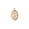 14kt Solid Gold St. Martin de Porres Patron Saint Medal Pendant 1/2 x 1/4 inch by Bliss
