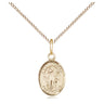 14kt Gold Filled St. Richard small patron saint medal necklace with 18 inch chain by Bliss Manufacturing