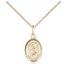 14kt Gold Filled Small St. Rita of Cascia Patron Saint Medal Necklace 1/2 x 1/4 inch with 18 inch chain by Bliss