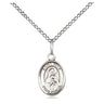 Sterling Silver Small St. Rita of Cascia Patron Saint Medal Necklace 1/2 x 1/4 inch with 18 inch chain by Bliss