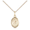 14kt Gold Filled St. Robert Bellarmine Small Patron Saint Medal Necklace 1/2 x 1/4 inch 18 inch Chain Bliss