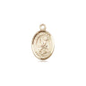 14kt Solid Gold St. Sarah Small Patron Saint Medal Pendant 1/2 x 1/4 inch by Bliss Manufacturing