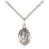 Sterling Silver St. Sebastian Patron Saint Medal Necklace 1/2 x 1/4 inch with 18 inch Chain by Bliss