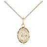 14kt Gold Filled Our Lady Star of the Sea Medal Necklace 1/2x1/4 inch pendant on 18 inch chain by Bliss Manufacturing
