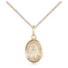 Small 14kt Gold Filled St. Teresa of Avila Catholic medal necklace with 18 inch chain by Bliss Manufacturing