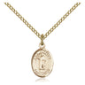Small 14kt gold filled St. Stephen the Martyr patron saint medal necklace with 18 inch chain by Bliss