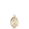Small 14kt solid gold St. Stephen the Martyr patron saint medal pendant 1/2 x 1/4 inch by Bliss