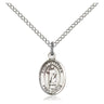 Sterling Silver St. Stephen the Martyr Small Patron Saint Medal Necklace 1/2 inch by 1/4 inch with 18 inch Chain by Bliss