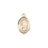 14kt solid gold St. Veronica patron saint medal pendant, 1/2 x 1/4 inch small medal, handcrafted by Bliss Manufacturing USA