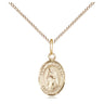 Small 14kt Gold Filled St. Juan Diego Medal Necklace 1/2 x 1/4 inch with 18 inch chain by Bliss USA