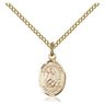 14kt Gold Filled St. William of Rochester Small Patron Saint Medal Necklace with 18 Inch Chain by Bliss