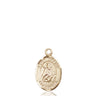 14kt Solid Gold St. William of Rochester Small Patron Saint Medal Pendant Handcrafted by Bliss
