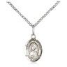 Sterling Silver Our Lady of La Vang Small Medal Necklace 1/2 x 1/4 inch with 18 inch chain by Bliss