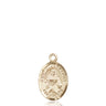 14kt solid gold St. Julie Billiart patron saint medal pendant handcrafted in USA by Bliss Manufacturing